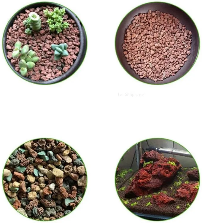 Red Volcanic Rock Succulent Plant Planting Bedding Granular Fish Tank Water Purification Materials