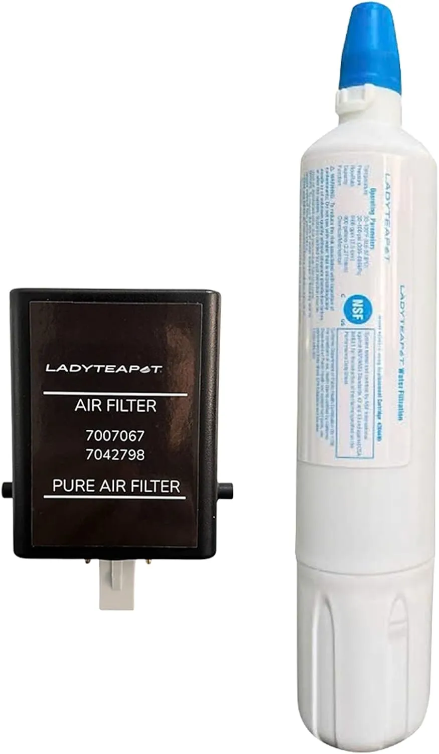 Replacement 4204490 Water Filter and 7007067 Air Purification Cartridge Combo Pack, Compatible with Sub-Zero 4204490, 4290510 Water Filter, 7042798/7007067 Air Filte