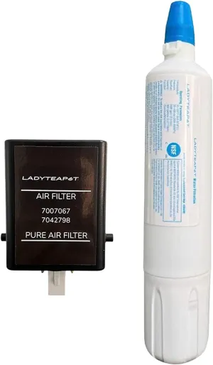 Replacement 4204490 Water Filter and 7007067 Air Purification Cartridge Combo Pack, Compatible with Sub-Zero 4204490, 4290510 Water Filter, 7042798/7007067 Air Filte