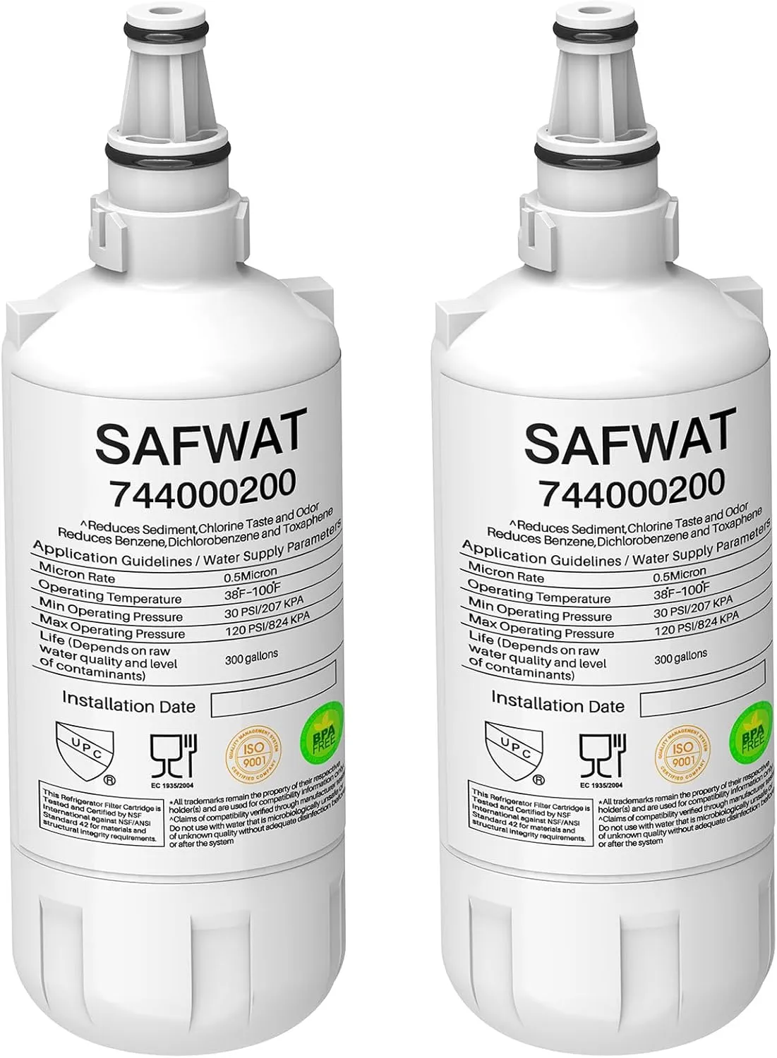 Replacement for Liebherr Water Filter 7440000 744000200 7440002 7440011 (2 Pack)