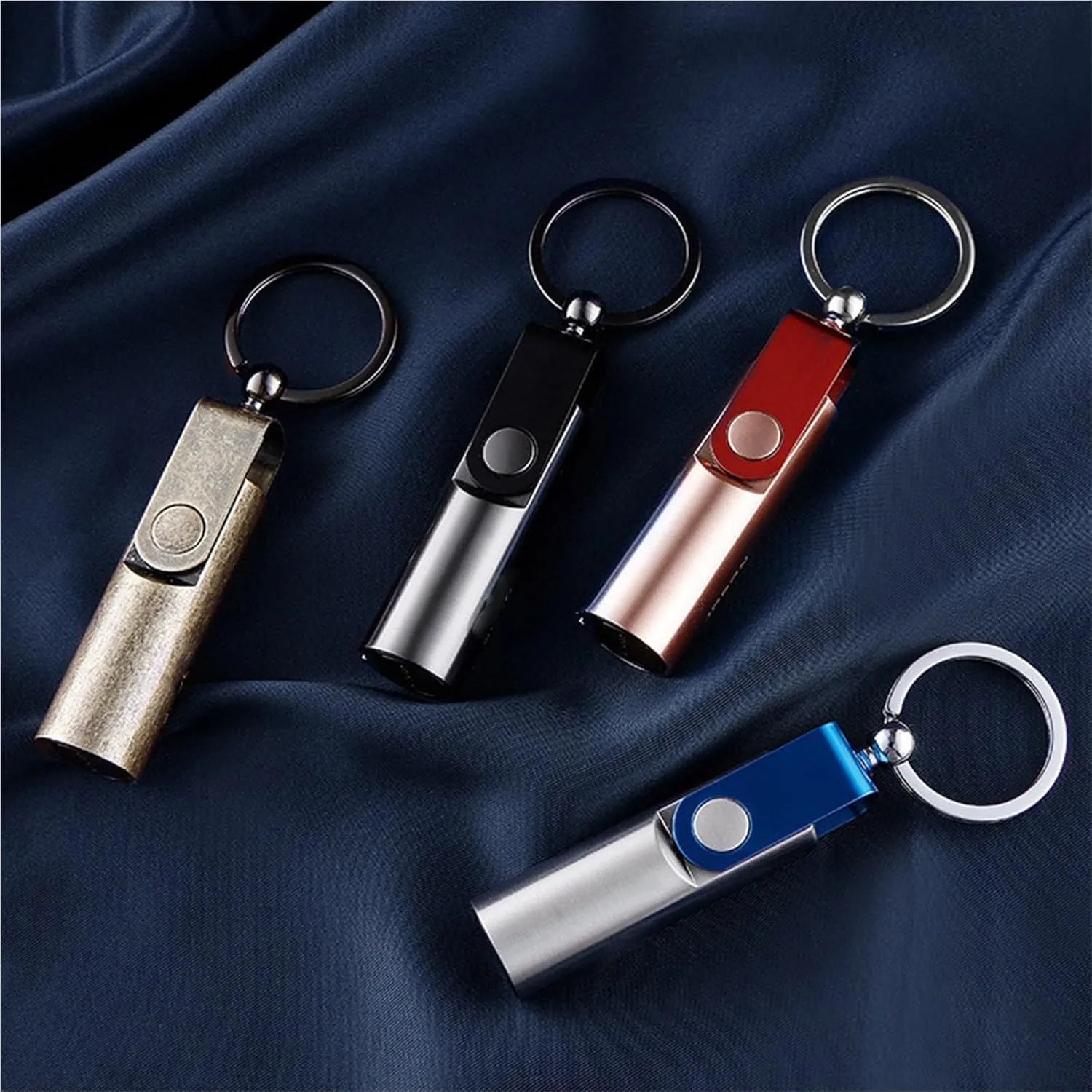 Retro kerosene lighter, portable waist hanging keychain outdoor camping permanent survival lighter, reusable waterproof match lighter, suitable for outdoor camping survival campfire candle(B)