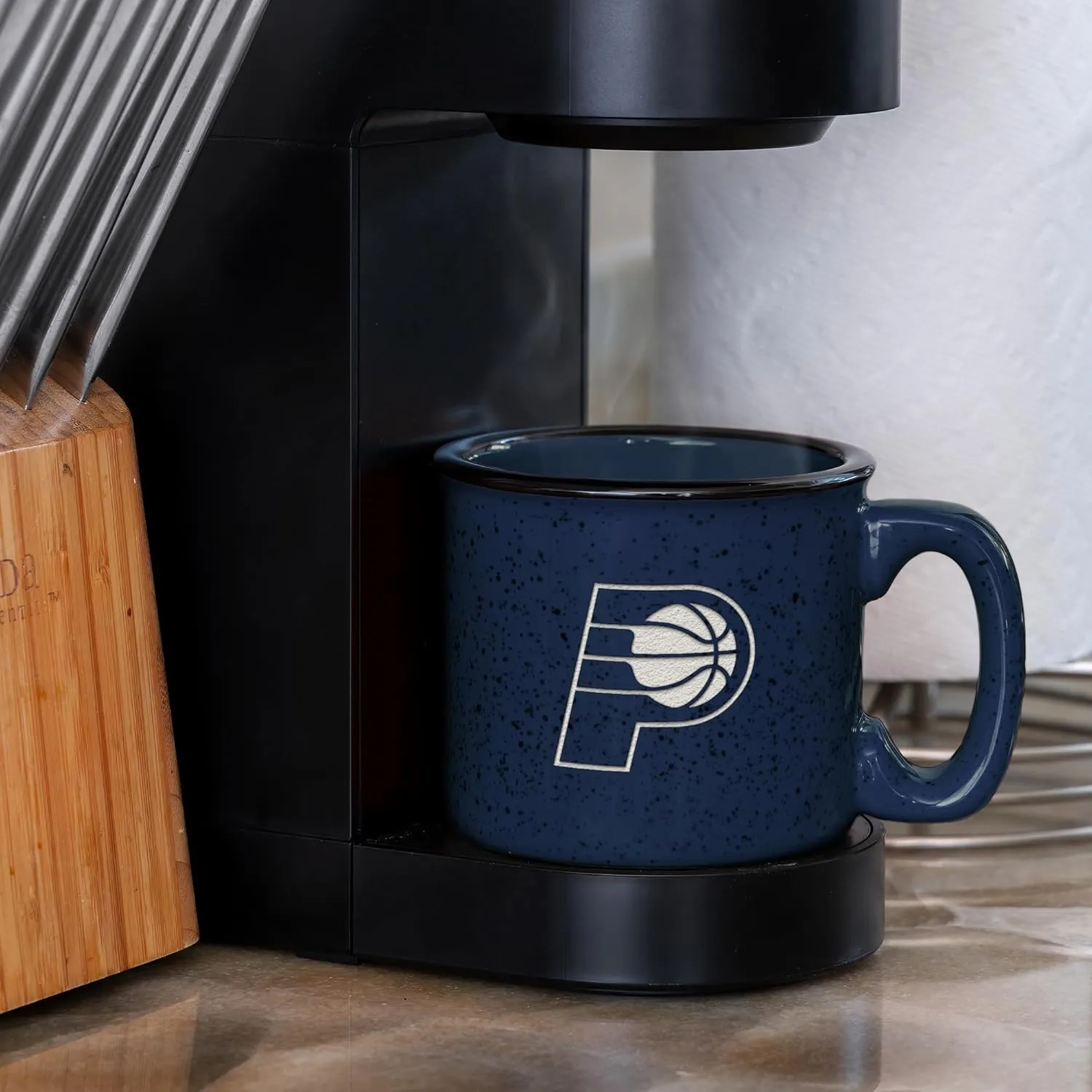 Rico Industries NBA Basketball 12oz Laser Engraved Campfire Mug