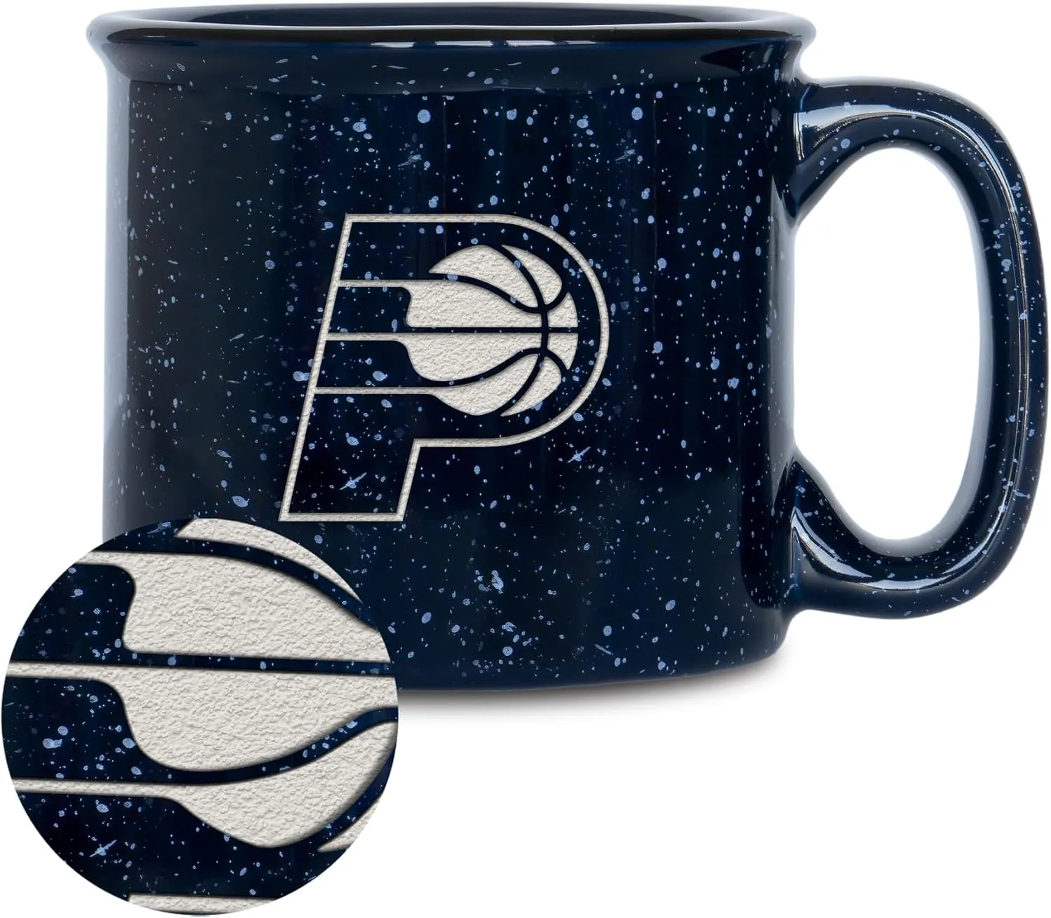 Rico Industries NBA Basketball 12oz Laser Engraved Campfire Mug
