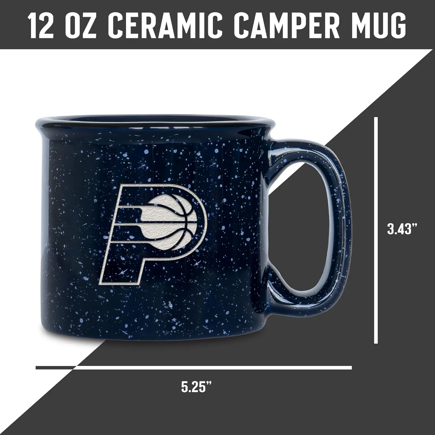 Rico Industries NBA Basketball 12oz Laser Engraved Campfire Mug