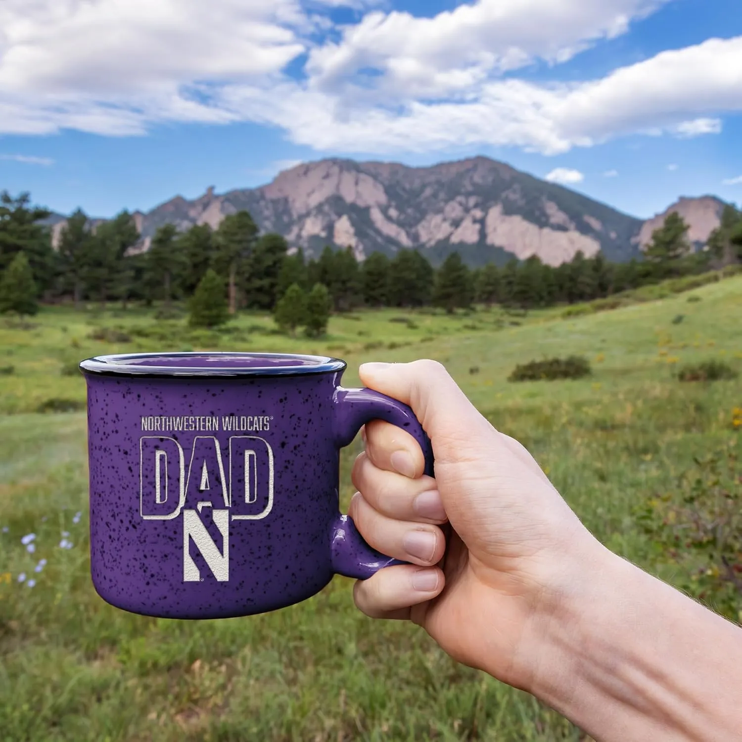 Rico Industries NCAA Dad 12oz Laser Engraved Campfire Mug