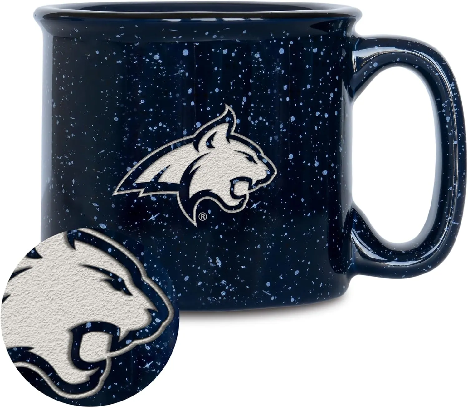 Rico Industries NCAA unisex-adult NCAA Speckle 15oz Laser Engraved Campfire Hot/Cold Mug