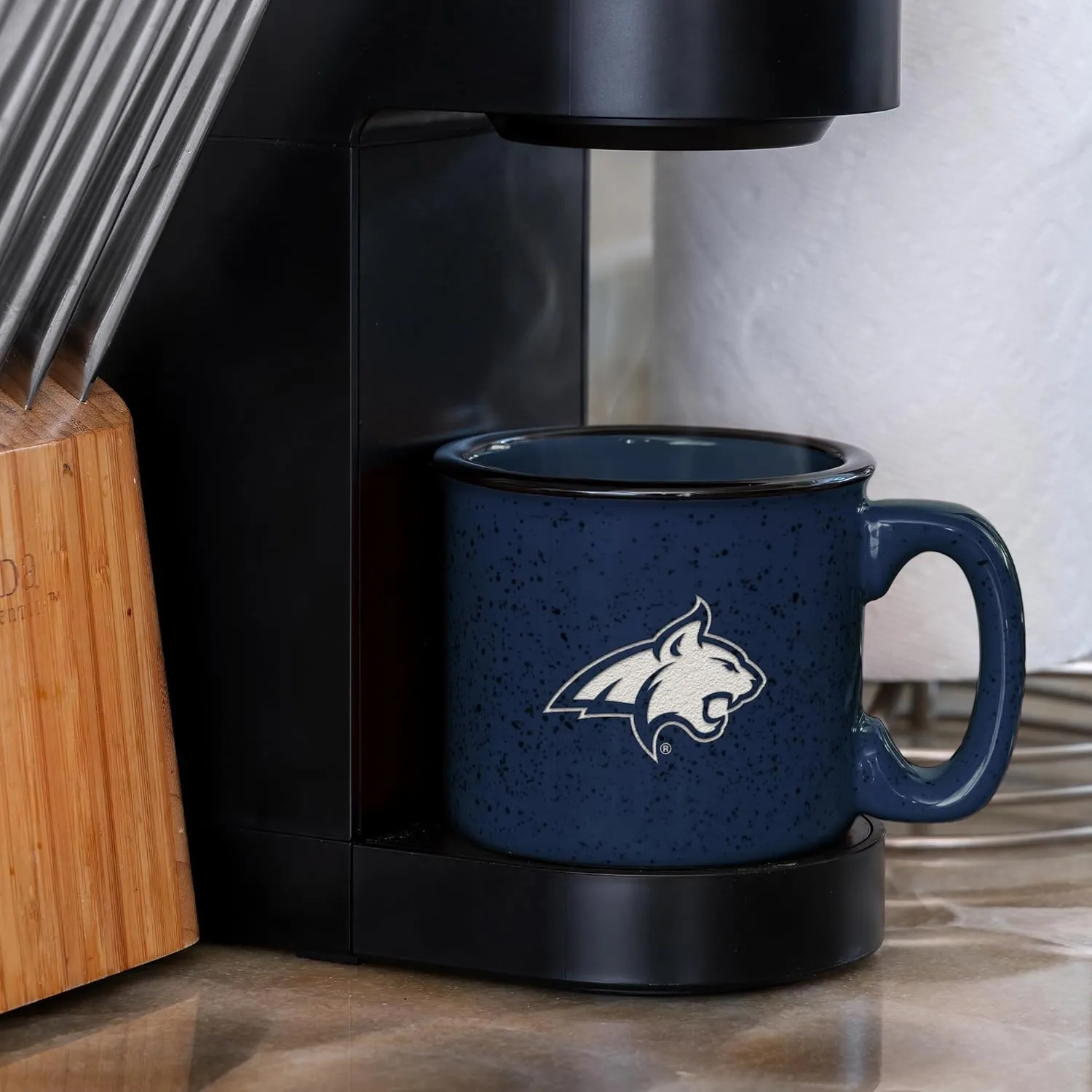 Rico Industries NCAA unisex-adult NCAA Speckle 15oz Laser Engraved Campfire Hot/Cold Mug
