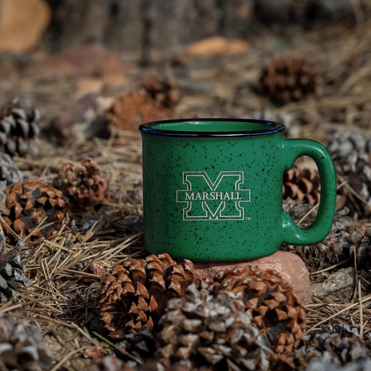 Rico Industries NCAA unisex-adult NCAA Speckle 15oz Laser Engraved Campfire Hot/Cold Mug