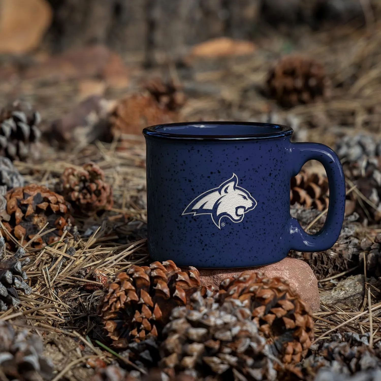 Rico Industries NCAA unisex-adult NCAA Speckle 15oz Laser Engraved Campfire Hot/Cold Mug