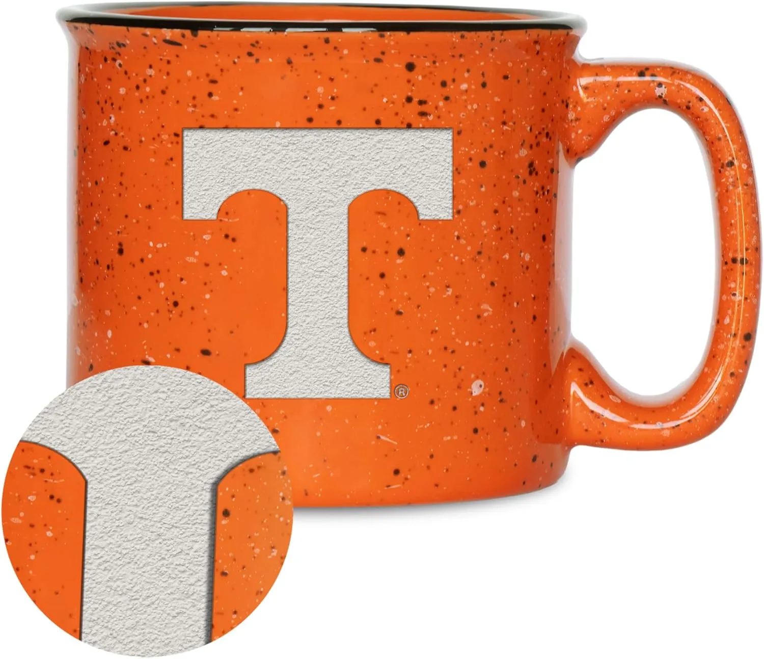 Rico Industries NCAA unisex-adult NCAA Speckle 15oz Laser Engraved Campfire Hot/Cold Mug