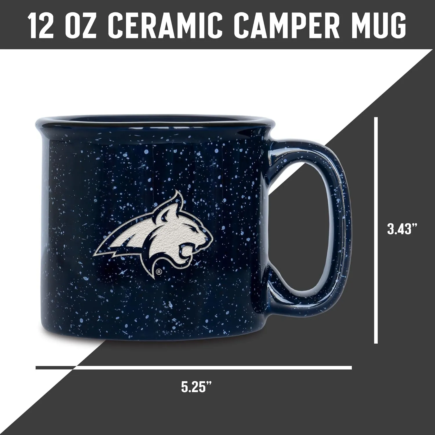 Rico Industries NCAA unisex-adult NCAA Speckle 15oz Laser Engraved Campfire Hot/Cold Mug