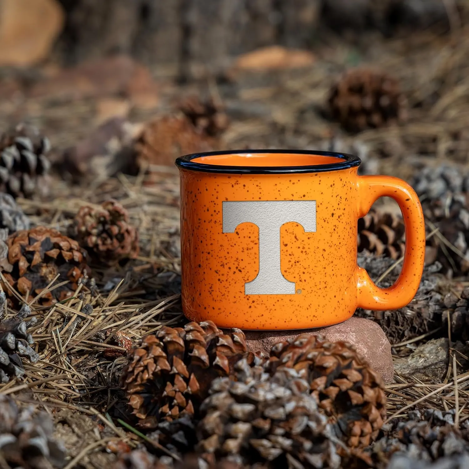 Rico Industries NCAA unisex-adult NCAA Speckle 15oz Laser Engraved Campfire Hot/Cold Mug