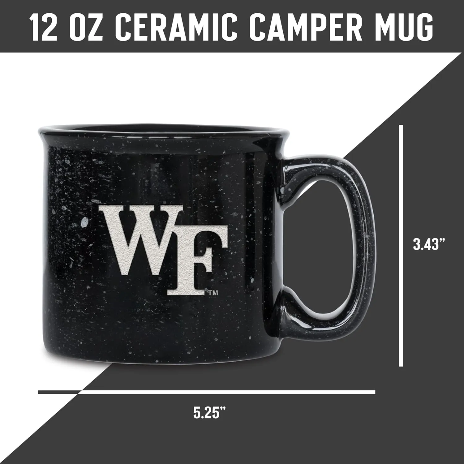 Rico Industries NCAA unisex-adult NCAA Speckle 15oz Laser Engraved Campfire Hot/Cold Mug
