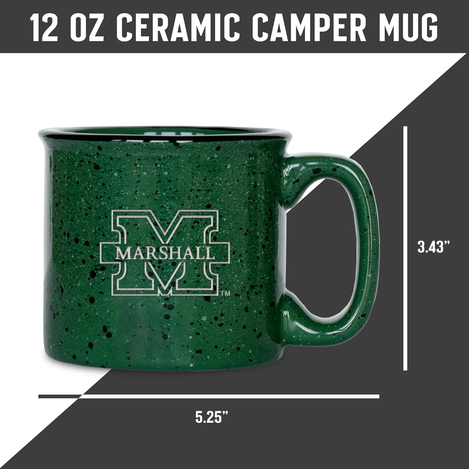 Rico Industries NCAA unisex-adult NCAA Speckle 15oz Laser Engraved Campfire Hot/Cold Mug
