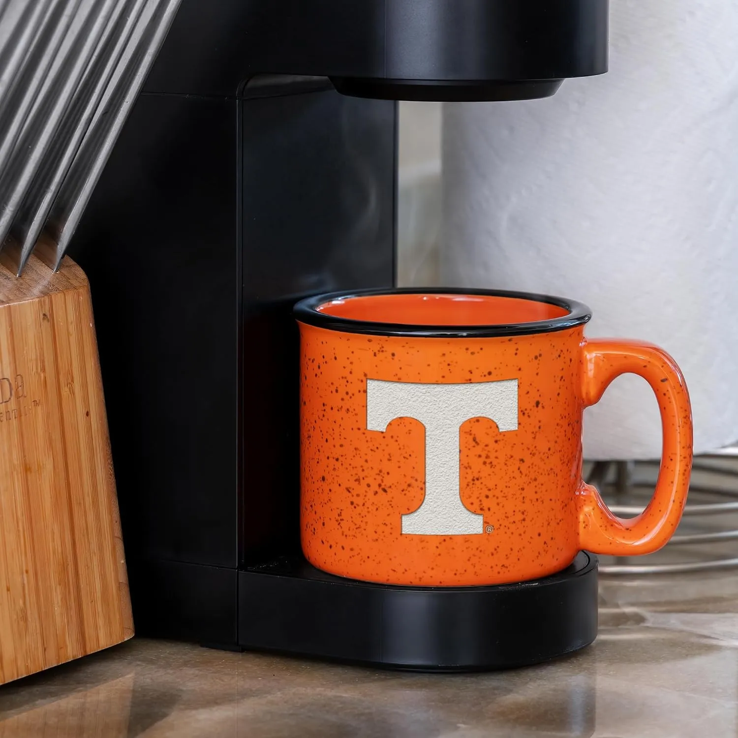 Rico Industries NCAA unisex-adult NCAA Speckle 15oz Laser Engraved Campfire Hot/Cold Mug