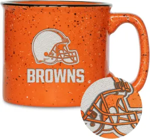 Rico Industries NFL Football Speckle 12oz Laser Engraved Campfire Ceramic Mug
