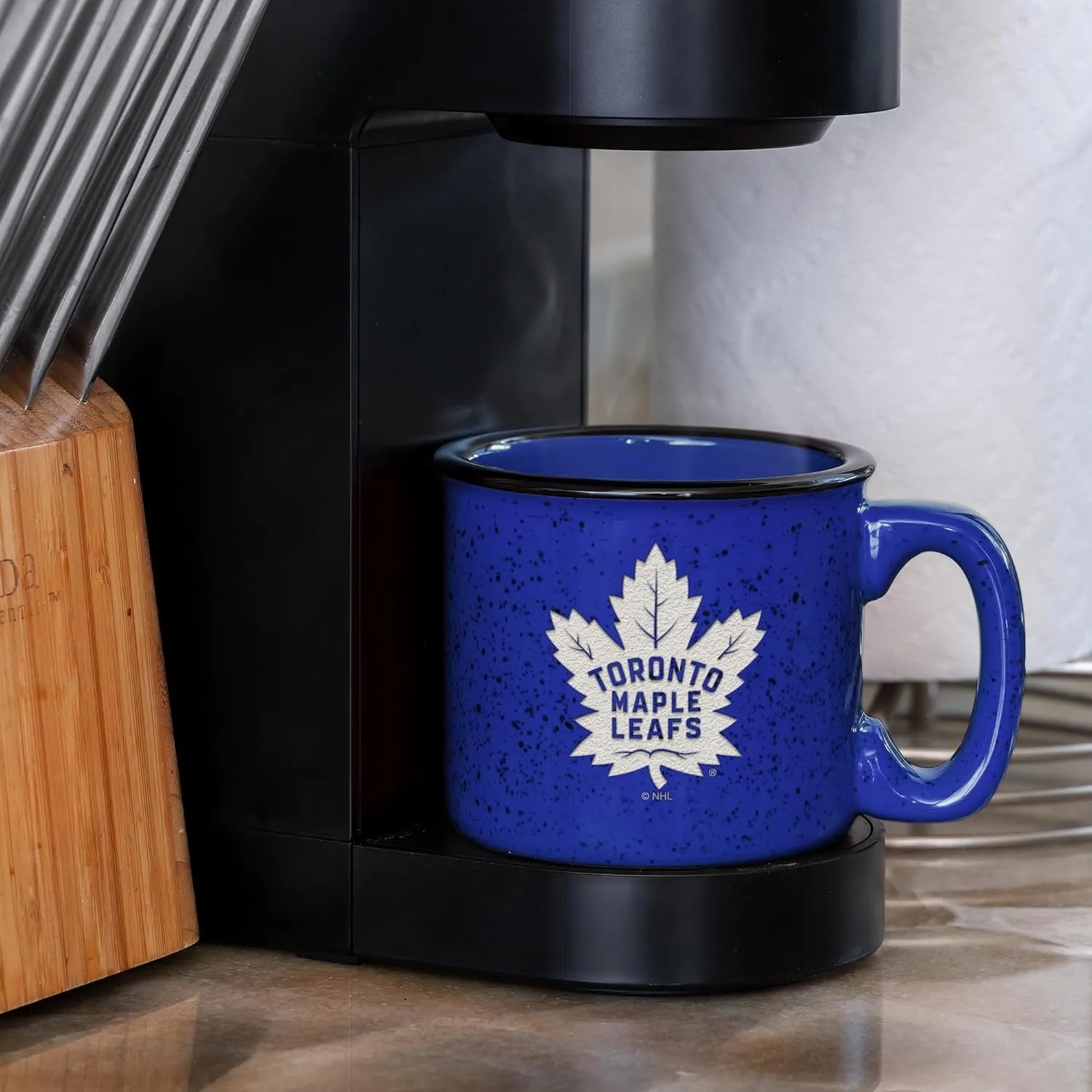 Rico Industries NHL Hockey Speckle 12oz Laser Engraved Campfire Mug