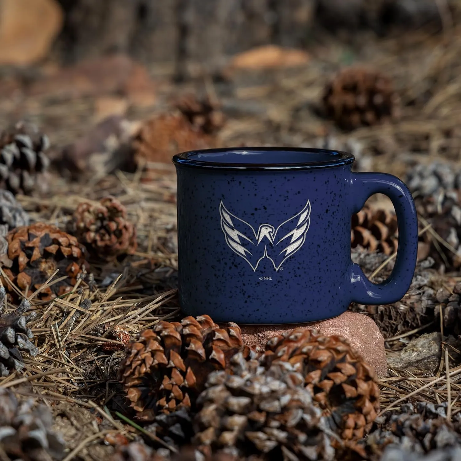 Rico Industries NHL Hockey Speckle 12oz Laser Engraved Campfire Mug