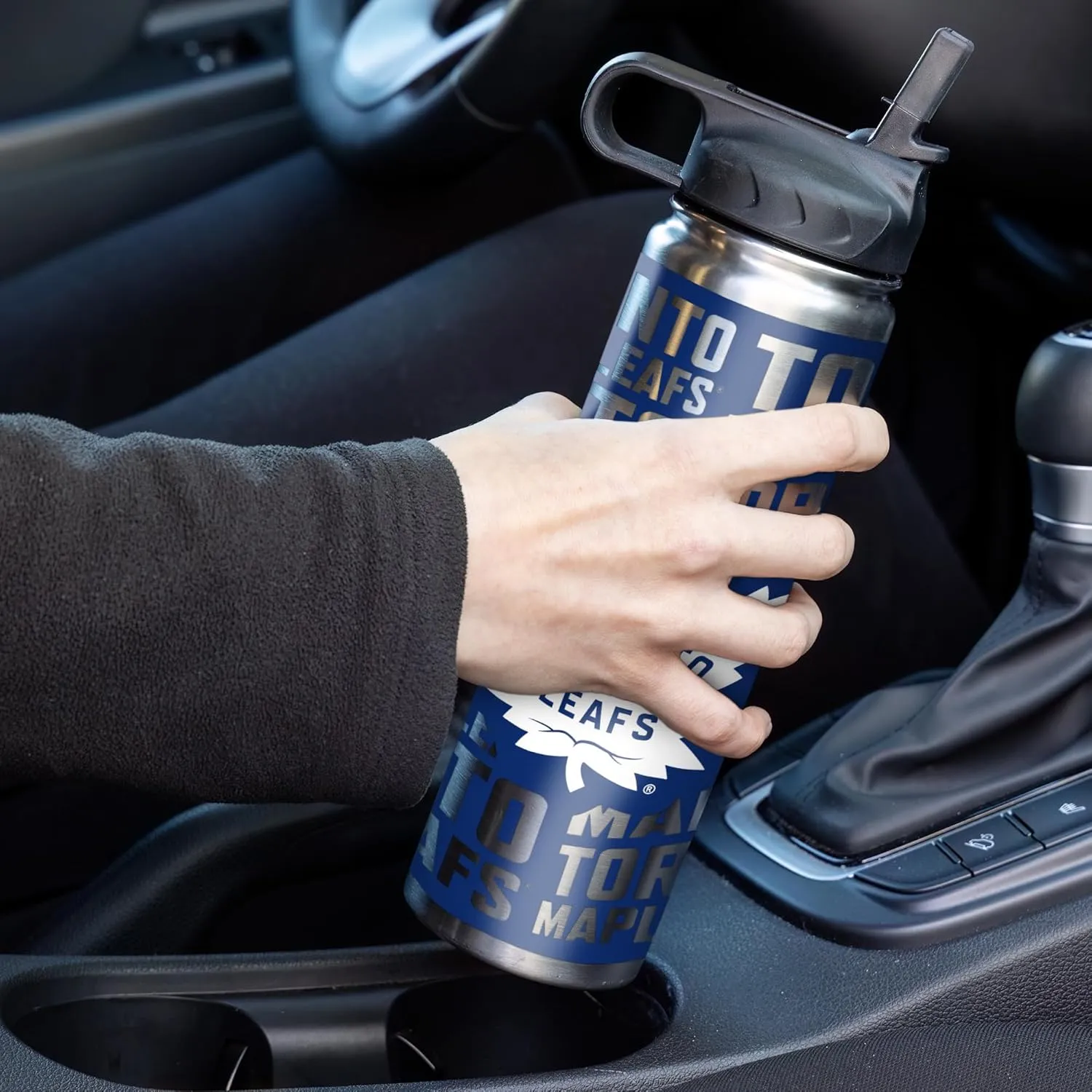 Rico Industries NHL Hockey Stainless Steel Tumbler with Lid - Great For Coffee, Tea, Water or Cocktails