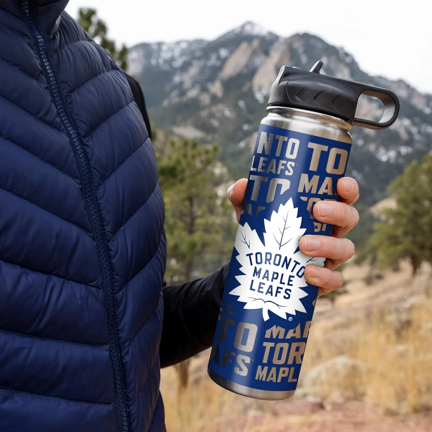 Rico Industries NHL Hockey Stainless Steel Tumbler with Lid - Great For Coffee, Tea, Water or Cocktails