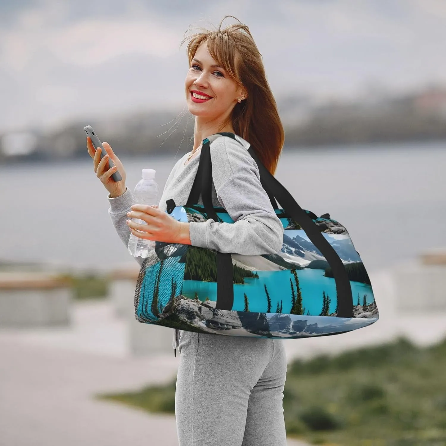 Rocky Mountains Durable Portable Crossbody Travel Bag, A Good Companion For Long-Distance Travel