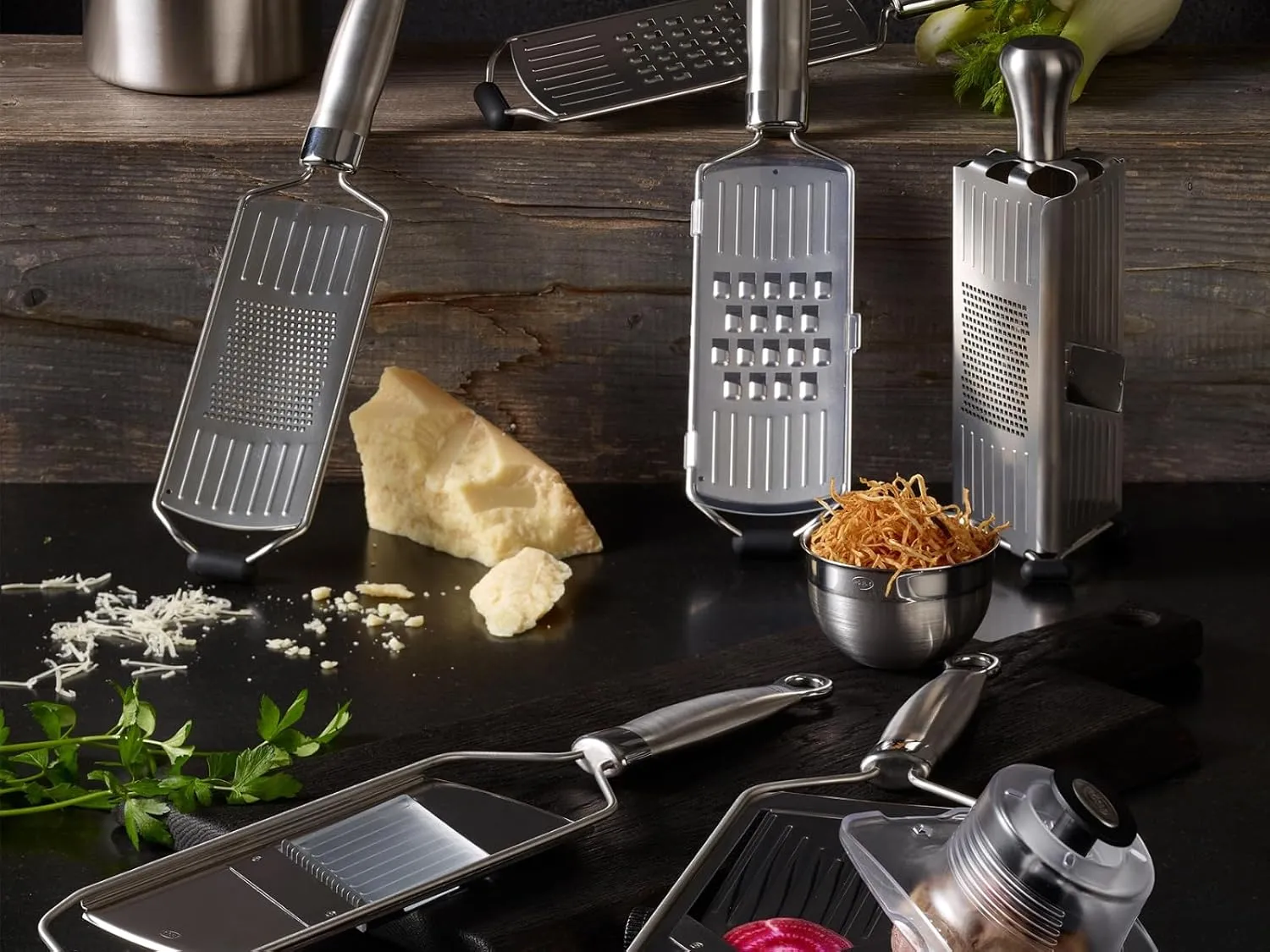 Rosle 95022 Stainless Steel Wire Handle Hand Held Coarse Grater 16.5 Inch