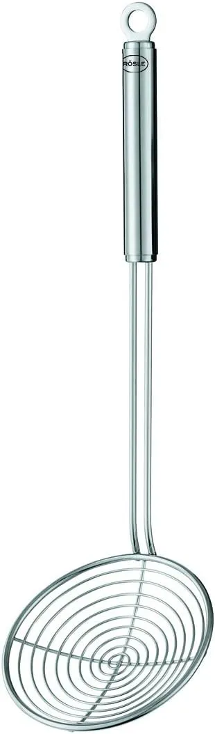 Rosle 95681 Stainless Steel Wire Kitchen Skimmer Ladle with Round Handle