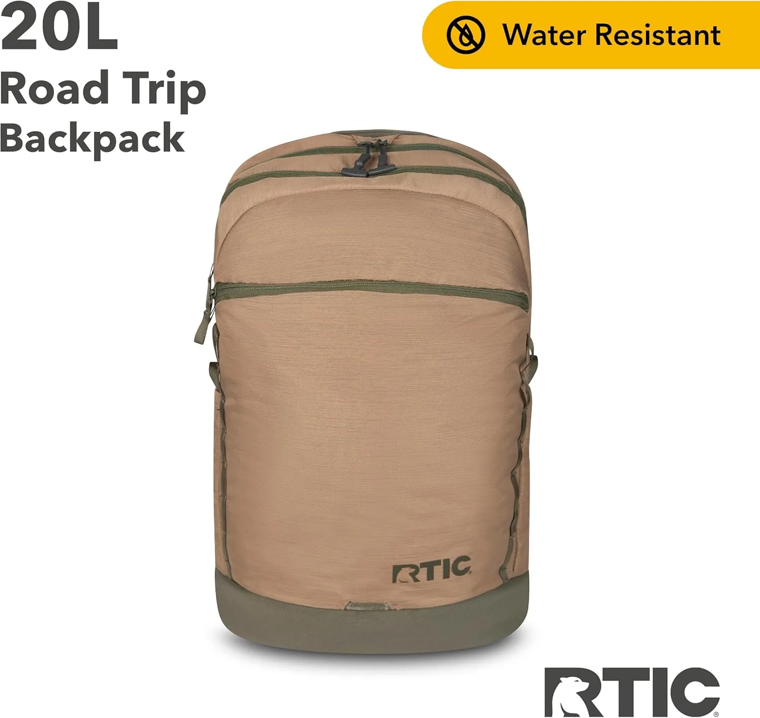 RTIC Road Trip Backpack Bag for Hiking, Travel, Computer, Business, Work, Commuting, Men, Women, Adults, Large, with Laptop Sleeve, Trailblazer