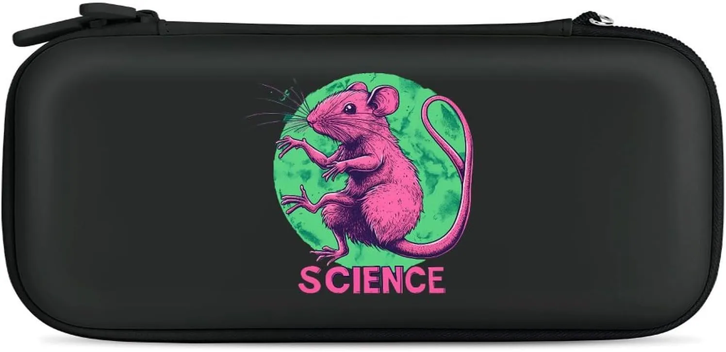 Scientific Mutant Mice Compatible with Switch Carrying Case Hard Travel Game Bag Pouch with 15 Games Accessories