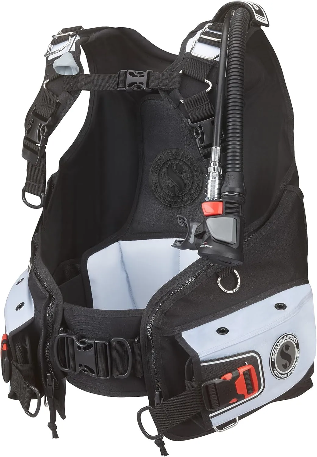 SCUBAPRO Bella Women’s Front-Adjustable Scuba BCD with Air2 5th Generation Inflator Regulator, X-Large, White