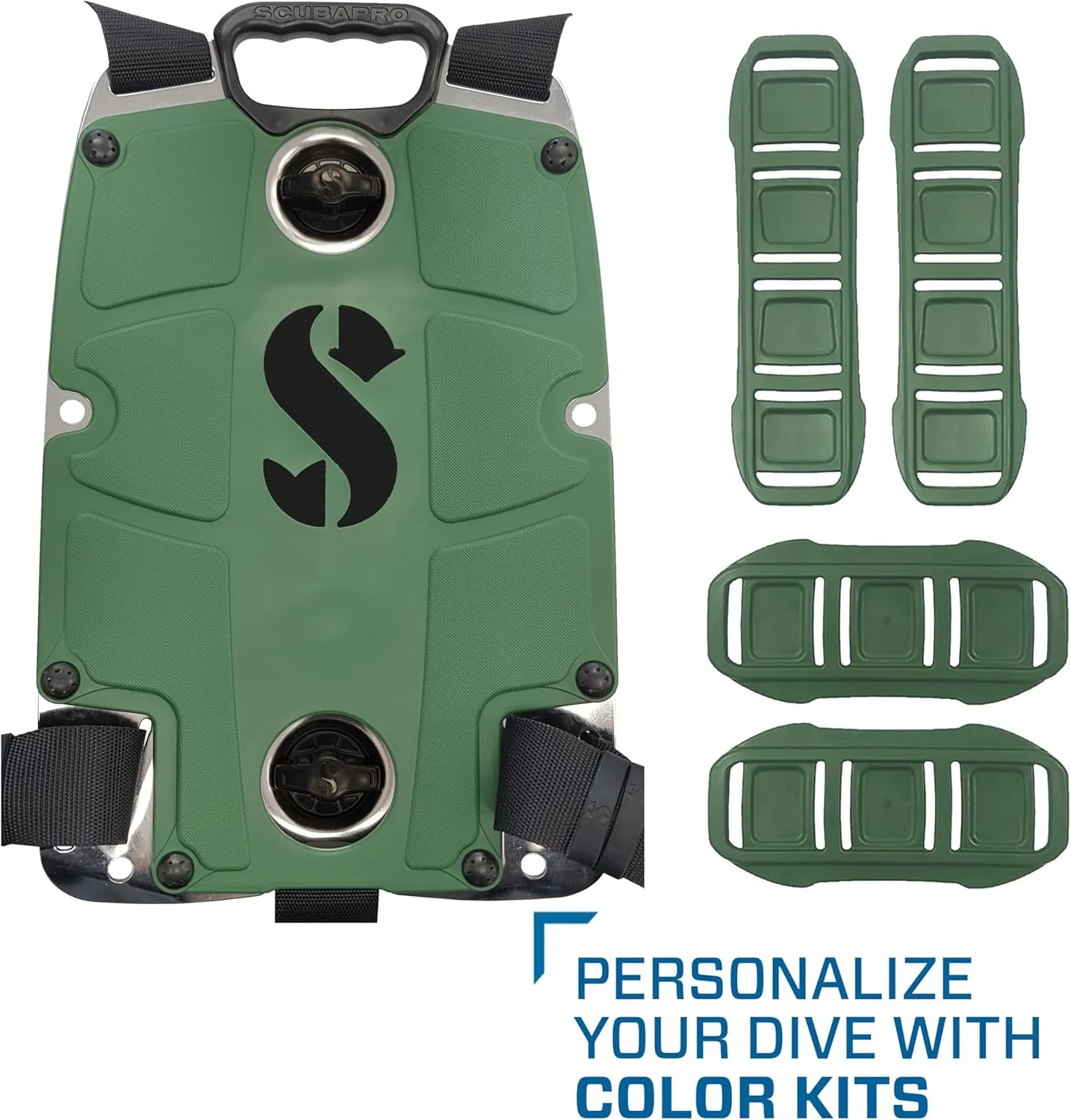 SCUBAPRO S-Tek Pro System for Technical Scuba Diving, Harness with Back Plate in Stainless Steel, Donut Wing 30 lbs/13 kg, Single Tank Adapter