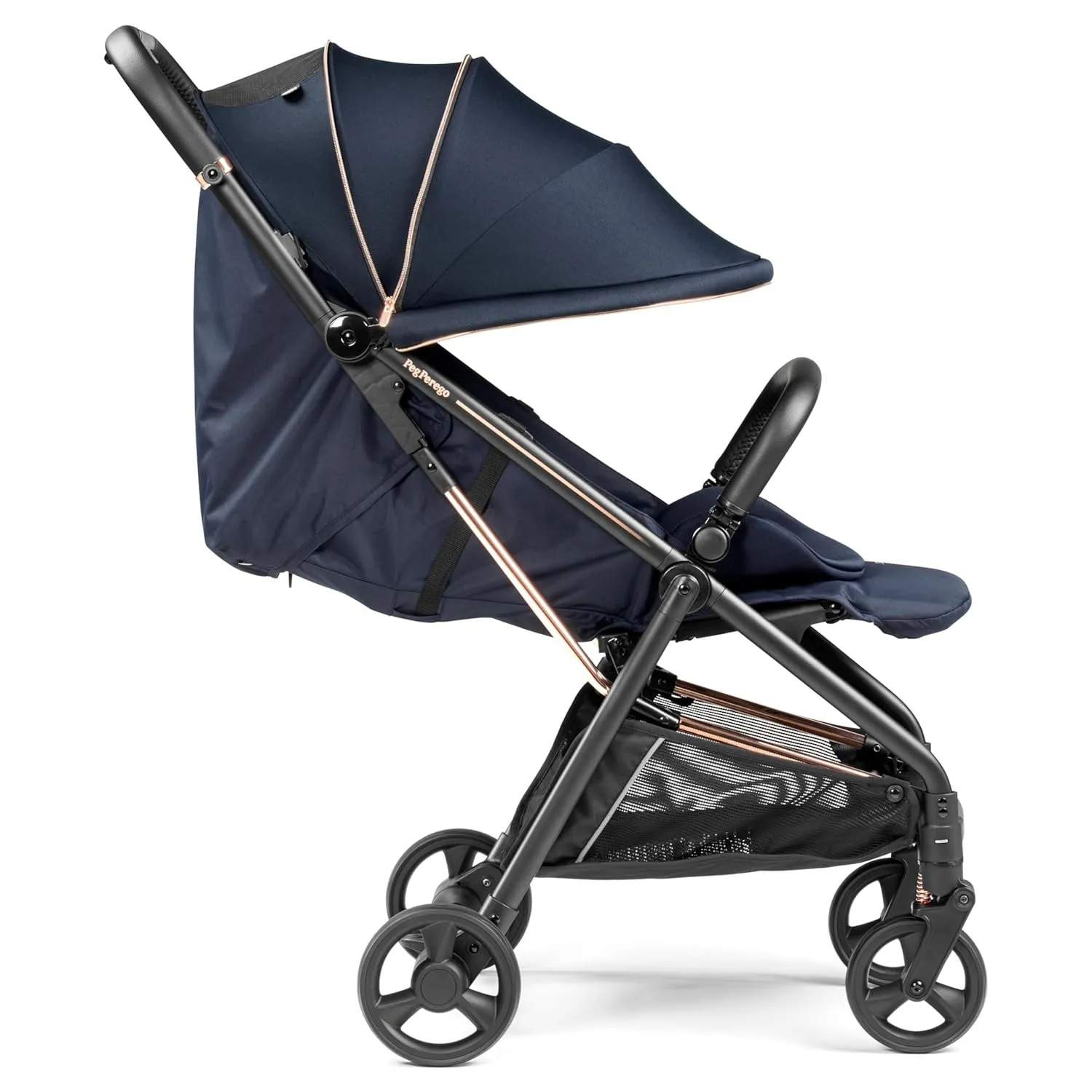 Selfie Plus Lightweight and Compact Stroller- Blue Shine (Blue & Copper)