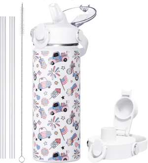 SENDESTAR Metal Insulated Water Bottle - 12oz/18oz BPA-FREE 18/8 Stainless Steel Travel Tumbler Double Wall Vacuum Leak Proof Kids Cup with Straw for Kids, School Boys Girls