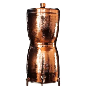 Sertodo Sana Vida Copper Water Filter System | 2 Gal Capacity | Stainless Steel Spigot Included | Filters and Stand not Included