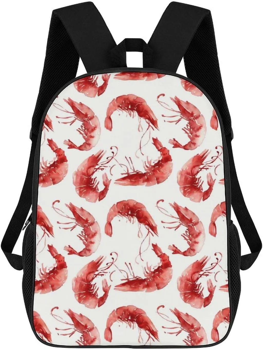Shrimp Pattern Sea Food Backpack for Worker Business Hiking Travel Bag Shoulders Bag