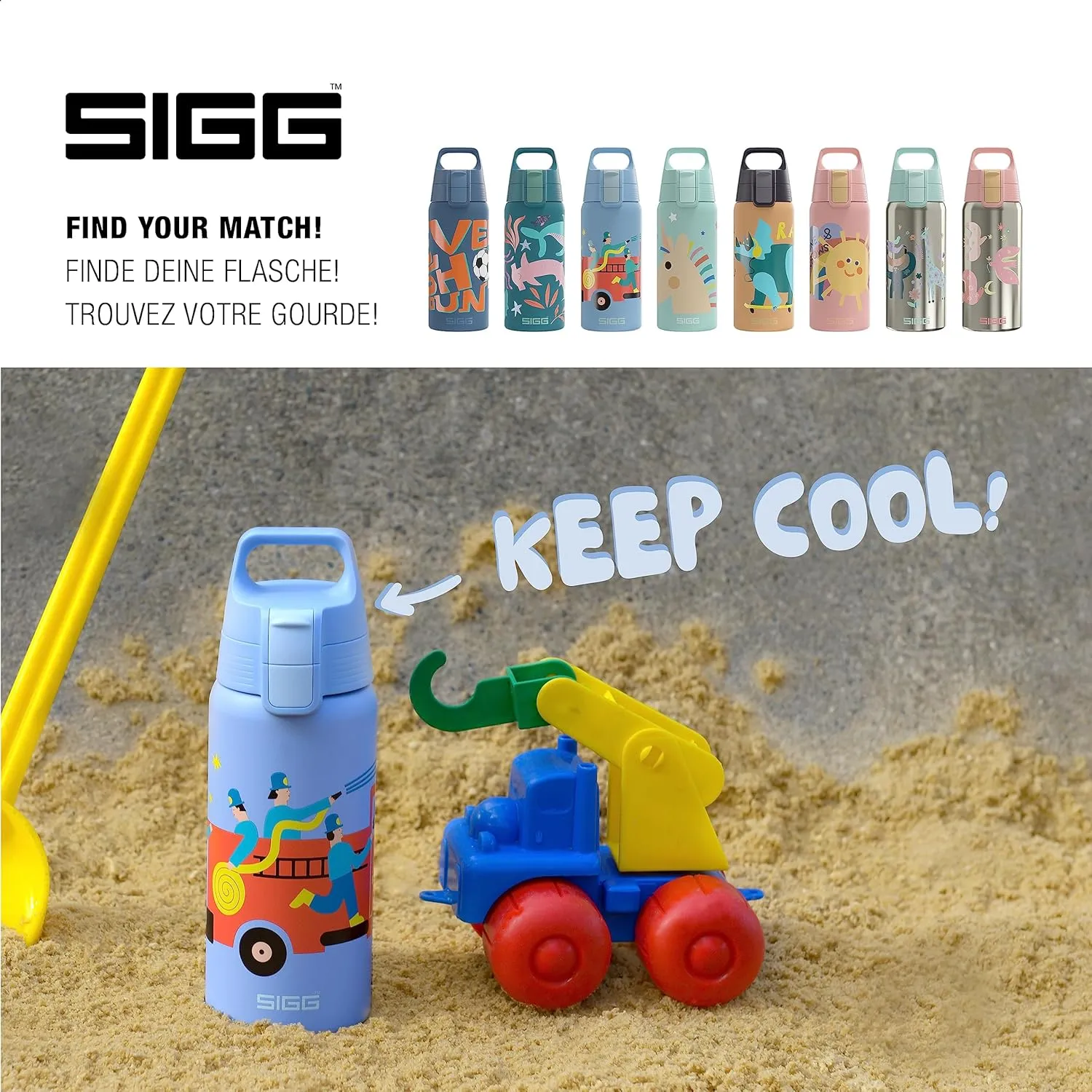 SIGG - Insulated Kids Bottle - Shield One Therm - For Carbonated Beverages - Dishwasher Safe - Stainless Steel - 17 Oz