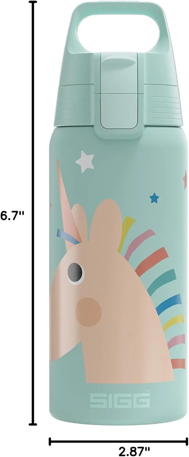 SIGG - Insulated Kids Bottle - Shield One Therm - For Carbonated Beverages - Dishwasher Safe - Stainless Steel - 17 Oz