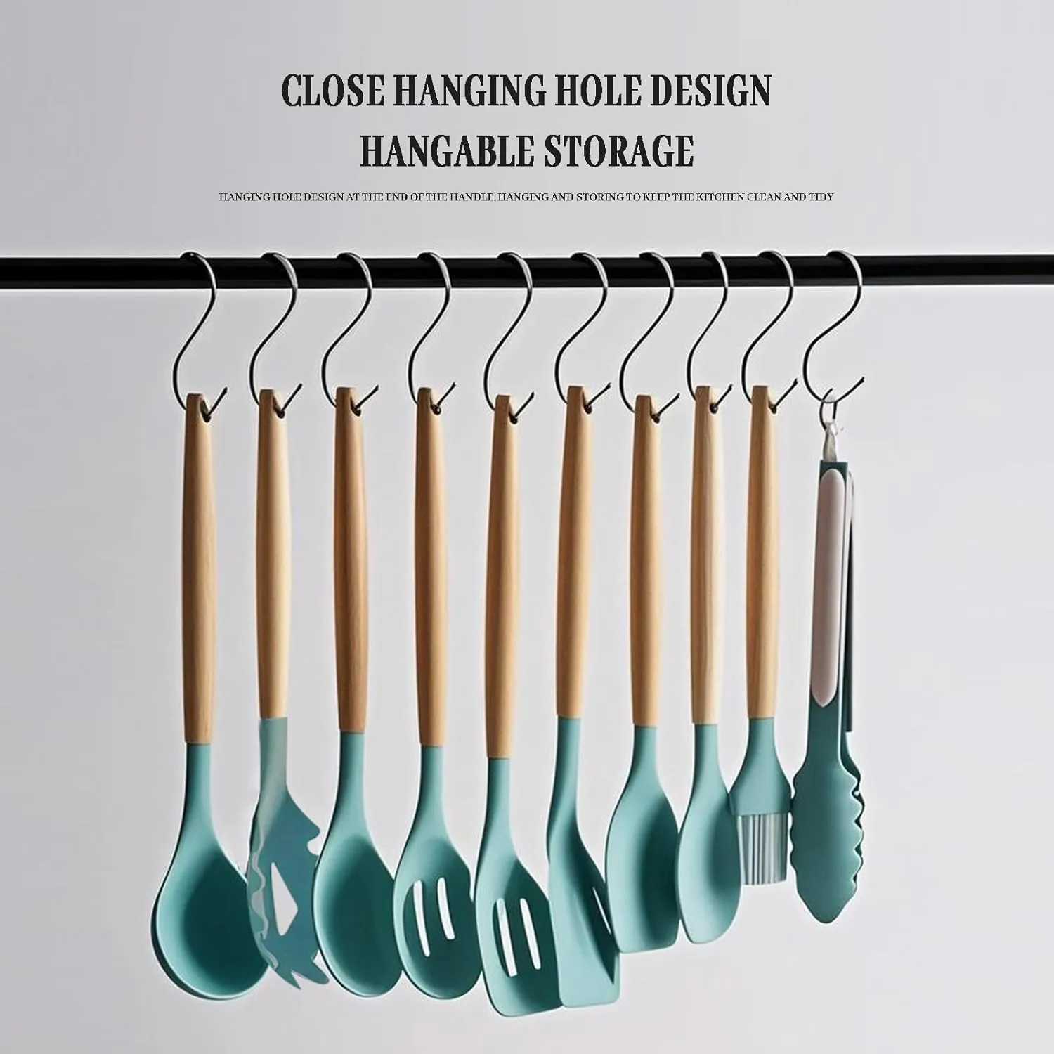 Silicone Cooking Utensils Set For Kitchen, Spoons Spatula Spatulas Accessories, Baking Heat Resistant Cookware De Home, Rubber New Apartment Decor, Plastic Nonstick Turner Tool (green)