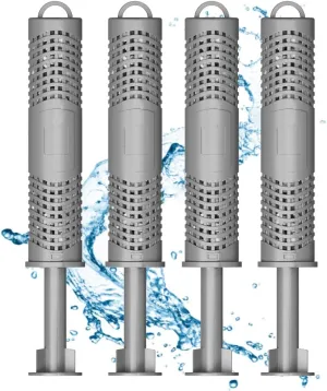 Silver Ion Cartridge for Hot Springs Spa- Hot Tub Silver Ion Cartridge Keeps Spa Water Crystal Clear, Spa Mineral Sticks for Hot Tub Filter Last 4 Months (4-Pack, Grey)