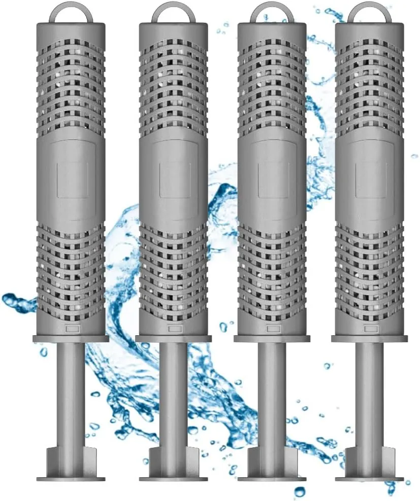Silver Ion Cartridge for Hot Springs Spa- Hot Tub Silver Ion Cartridge Keeps Spa Water Crystal Clear, Spa Mineral Sticks for Hot Tub Filter Last 4 Months (4-Pack, Grey)