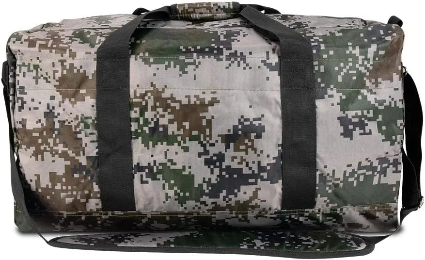 Skunk Medium Midnight Duffel - Smell Proof - Water Proof - Hydroponics (Green Pixel Camo)