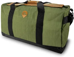 Skunk Medium Midnight Duffel - Smell Proof - Weather Resistant - Hydroponics (Green Leather)