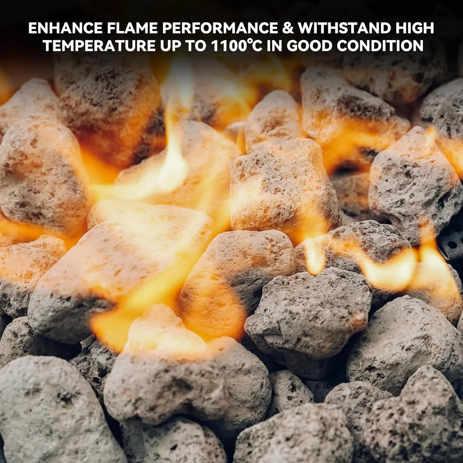 Skyflame 1"-2" Natural Volcanic Lava Rock, Fireproof and Heatproof Pumice Stone for Outland Living Bond Portable Fire Pits, Indoor Outdoor Fireplaces, Fire Bowl, Landscaping Decoration - 5Pounds