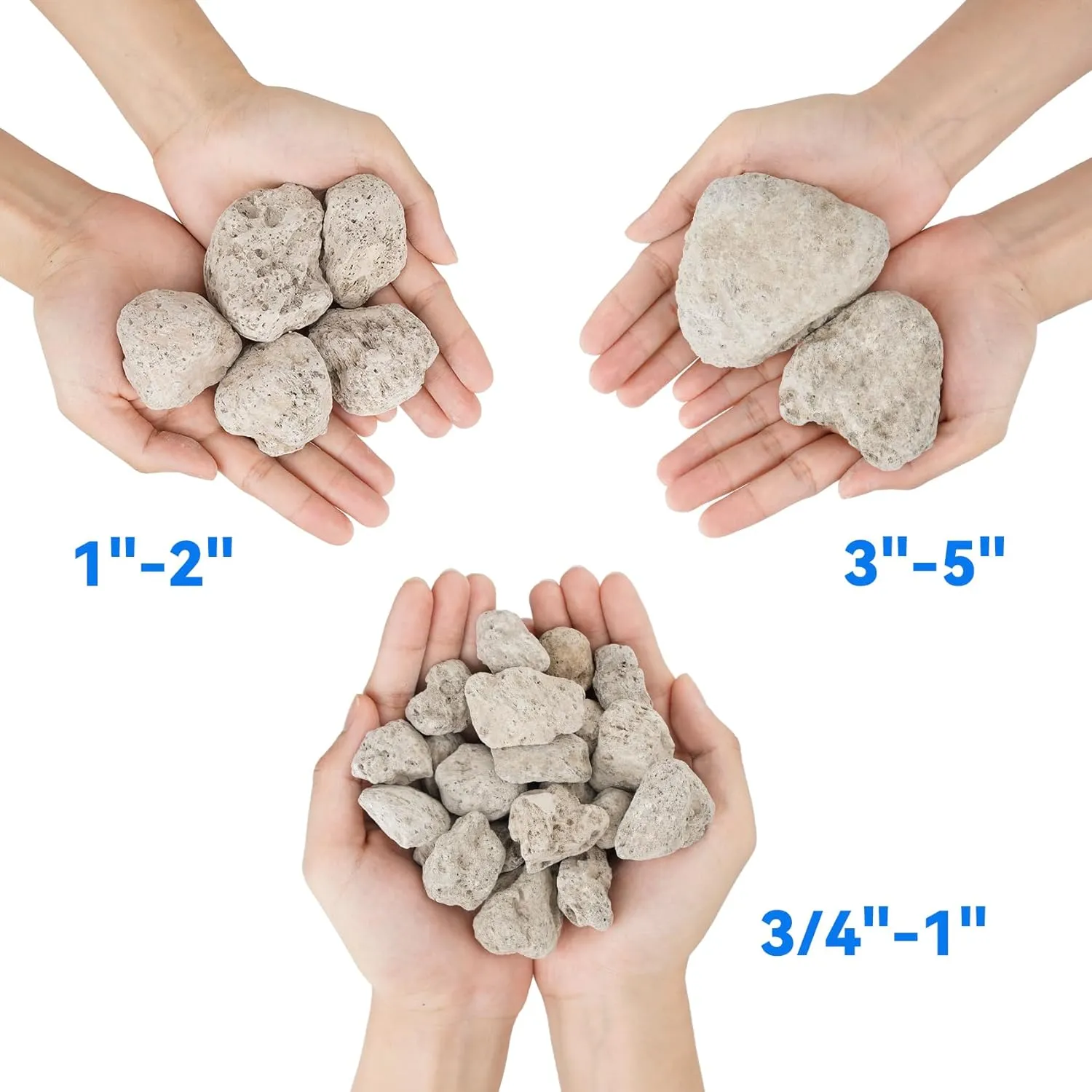 Skyflame 1"-2" Natural Volcanic Lava Rock, Fireproof and Heatproof Pumice Stone for Outland Living Bond Portable Fire Pits, Indoor Outdoor Fireplaces, Fire Bowl, Landscaping Decoration - 5Pounds