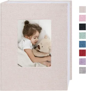 Small Photo Album 4x6 200 Pockets Linen Cover Picture Book Holds 4x6 Photos for Wedding, Baby, Family, Graduation