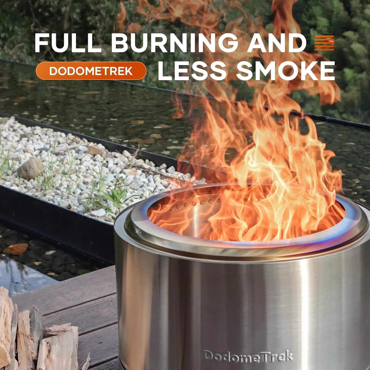 Smokeless Fire Pit, Portable Firepit Outdoor, 14 Inch Inky