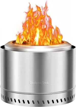Smokeless Fire Pit, Portable Firepit Outdoor, 14 Inch Stainless Steel