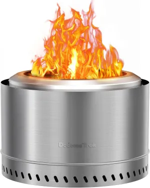 Smokeless Fire Pit, Portable Firepit Outdoor, 20 Inch Stainless Steel