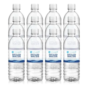 Snugell Bottled Distilled Water for Everyday Use (12-Pack, 16.9 oz Each) – Ultra-Filtered, Pure, and Safe – BPA-Free – Everyday Use – Made in USA