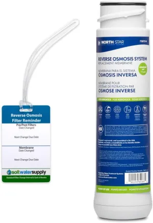 Soft Water Supply - 7287514 Reverse Osmosis Membrane Filter with RO Filter Change Reminder Tag - Fits NSRO42C4 - 1 Count